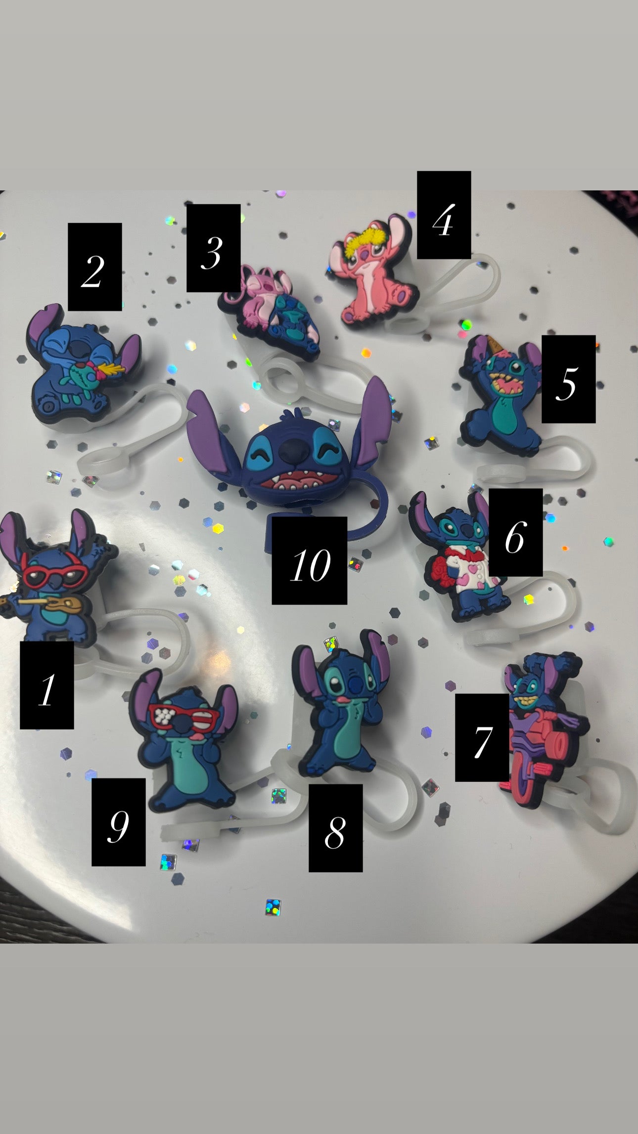 Stitch Straw Toppers